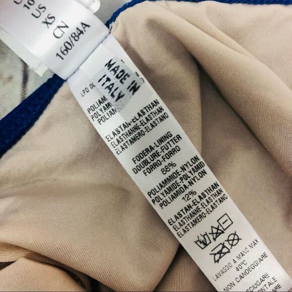 La Perla Colourblock Stripe Hipster Swim Bikini Bottom Blue White Black XS - Picture 5 of 5